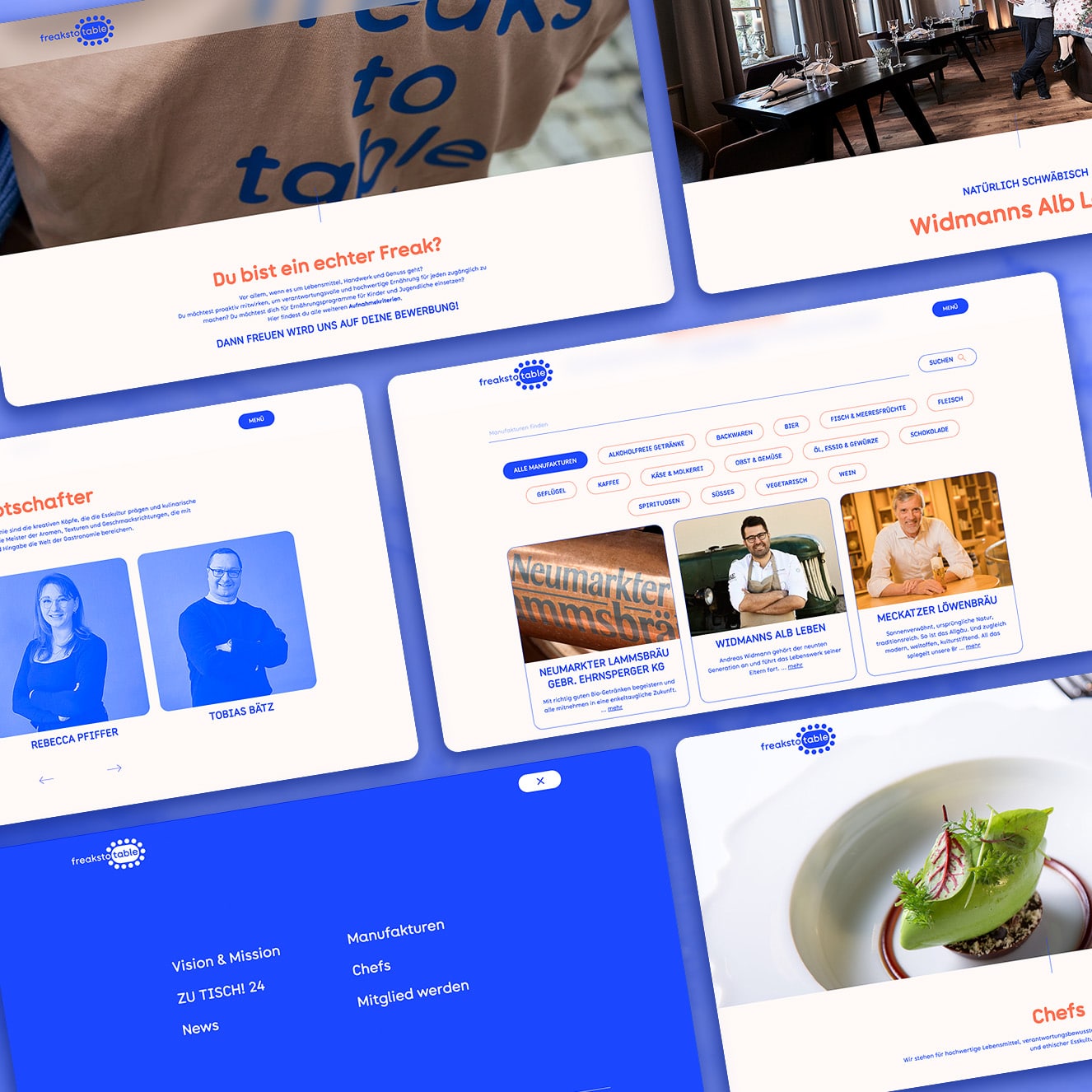 Screenshots Website freakstotable